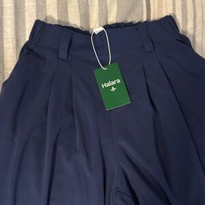 HALARA Deep Blue Pleated Trousers